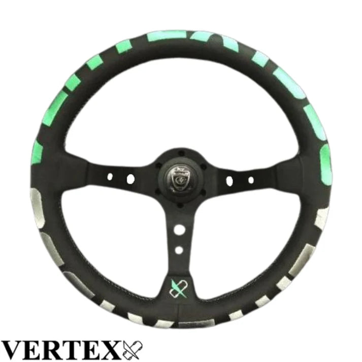 "VERTEX 1996" 350mm Deep Dish Steering wheel - Green