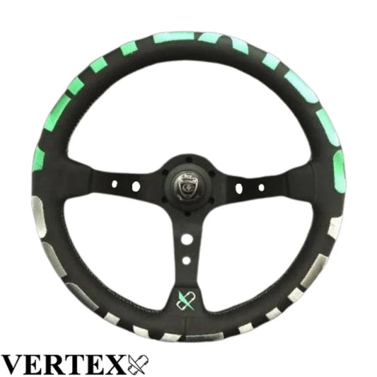 "VERTEX 1996" 350mm Deep Dish Steering wheel - Green